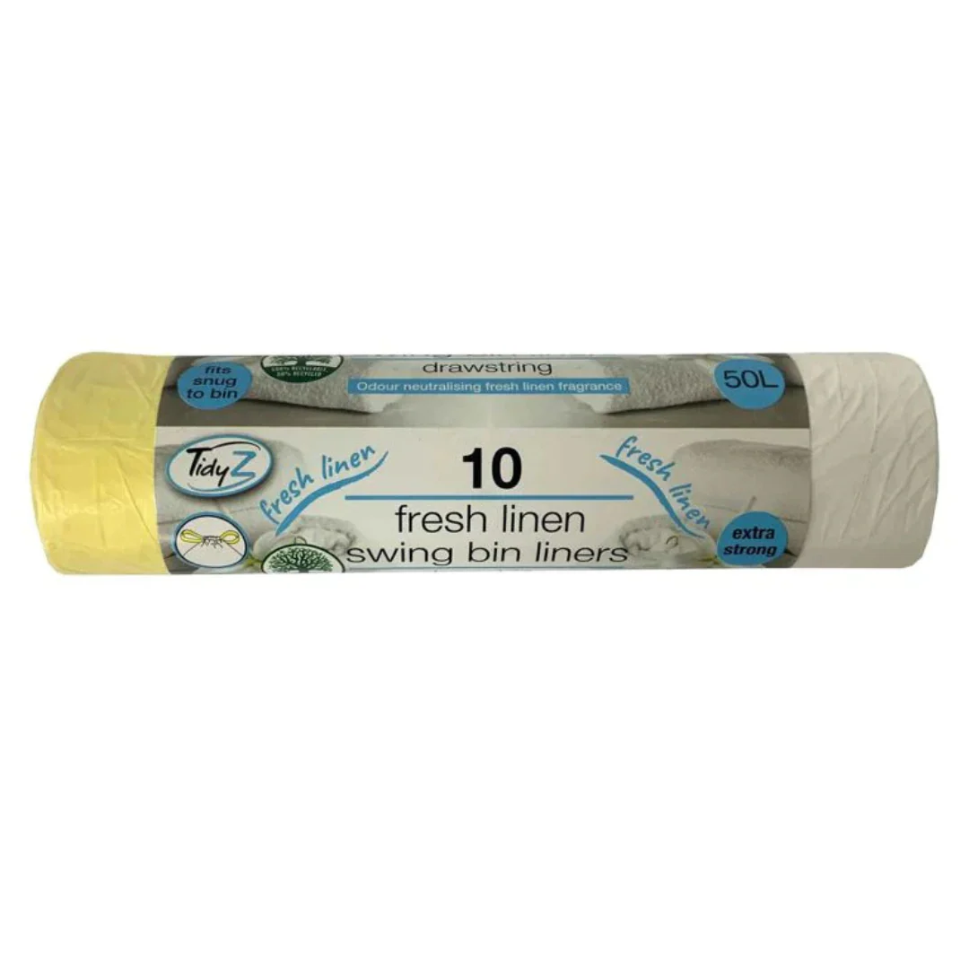10 Swing Bin Liners with Drawstring – Fresh Linen Scent - Image 2