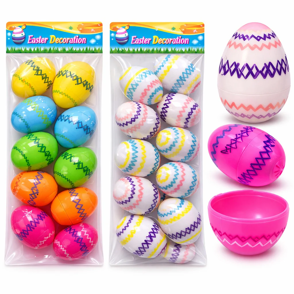 10pk Zig Zag Easter Filler Eggs