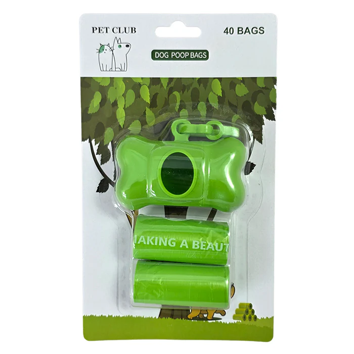 2-Pack Dog Waste Bag Rolls with Dispenser