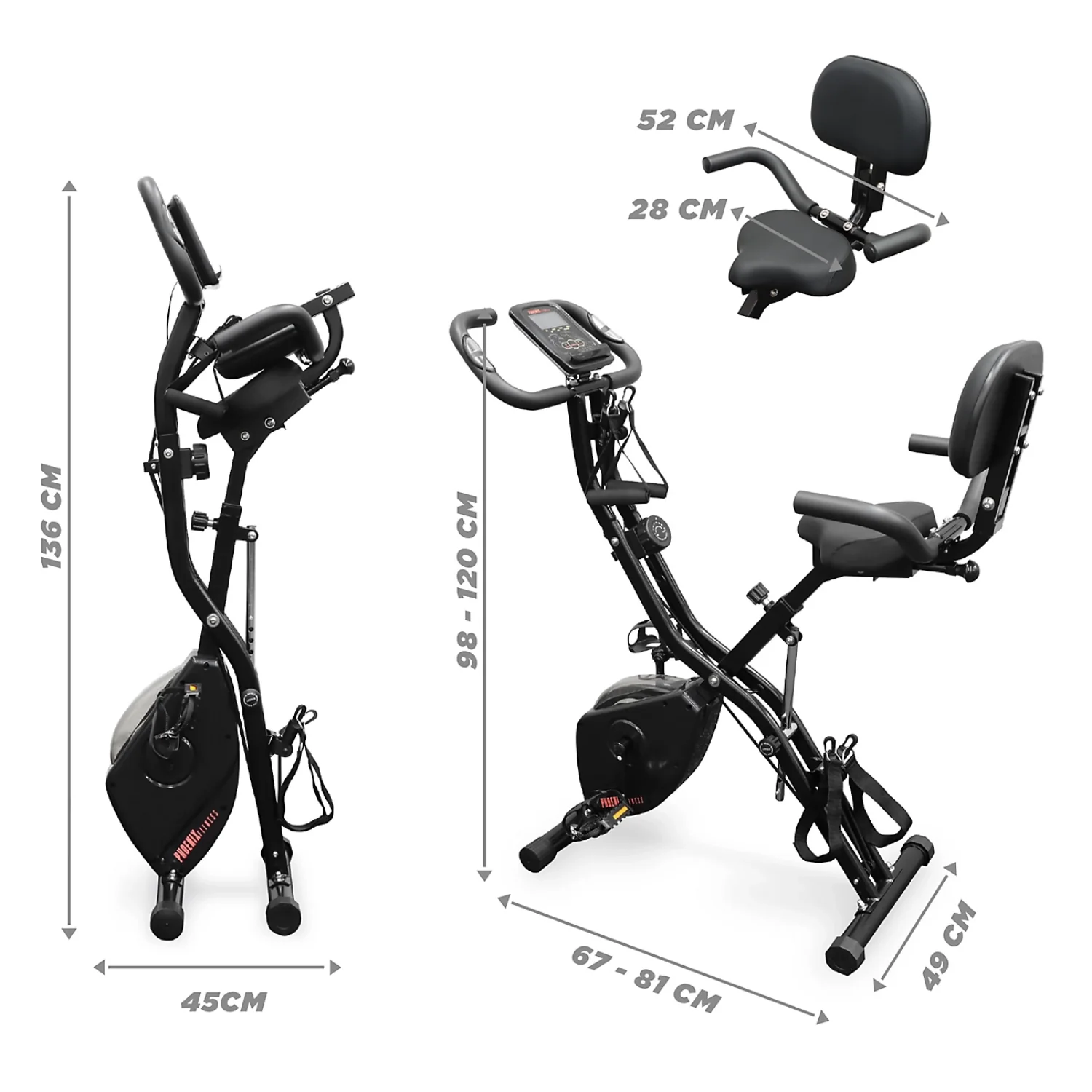 4-in-1 Exercise Bike by Phoenix Fitness - Image 7