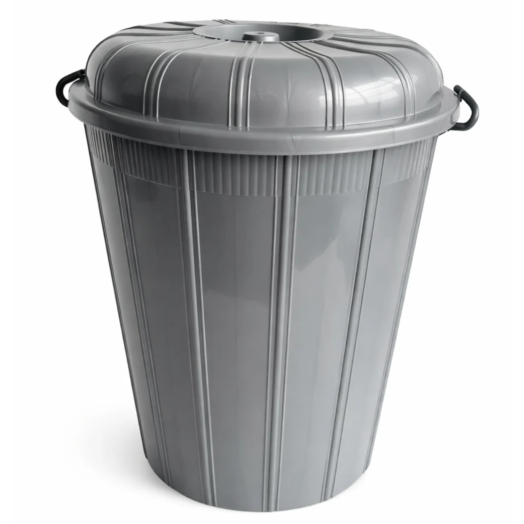 40L Silver Drum with Clips