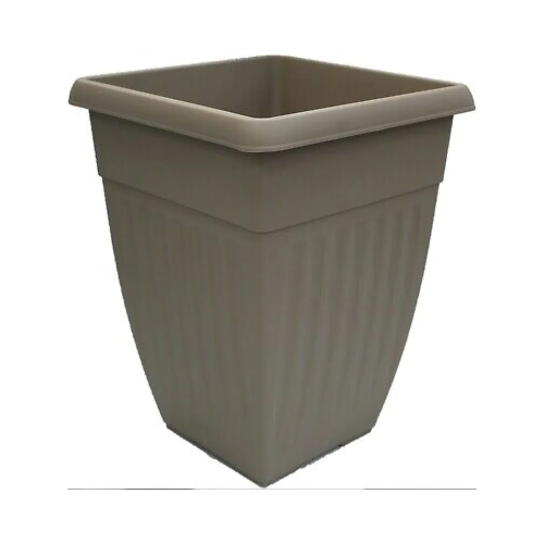 42CM Tall Square Athens Planter – Taupe
