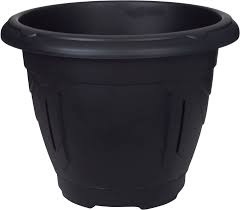 43cm Round Venetian Planter Black