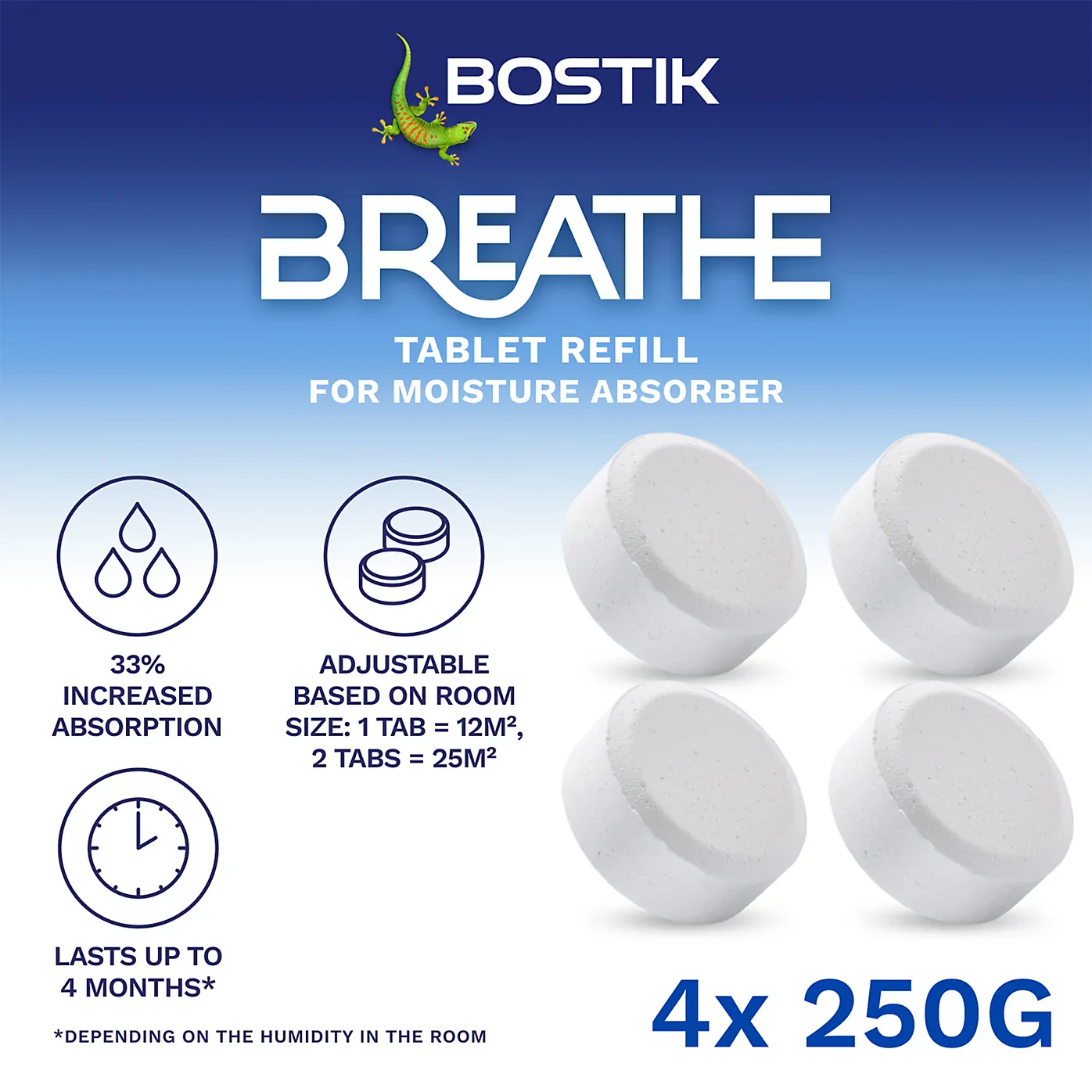 Bostik Breathe Refills 250g x4 Tablets - Image 2