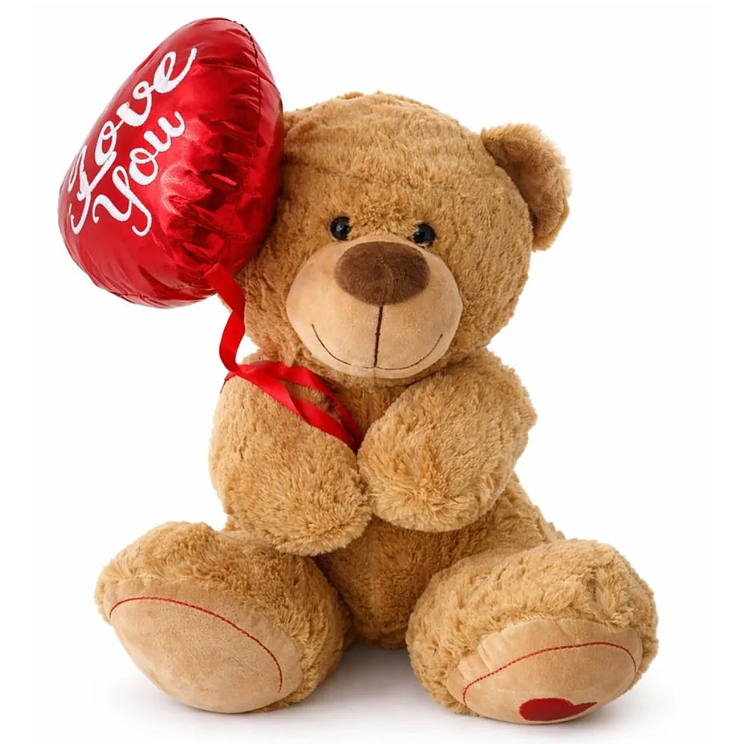 25cm Brown Teddy Bear with Balloon - Image 2