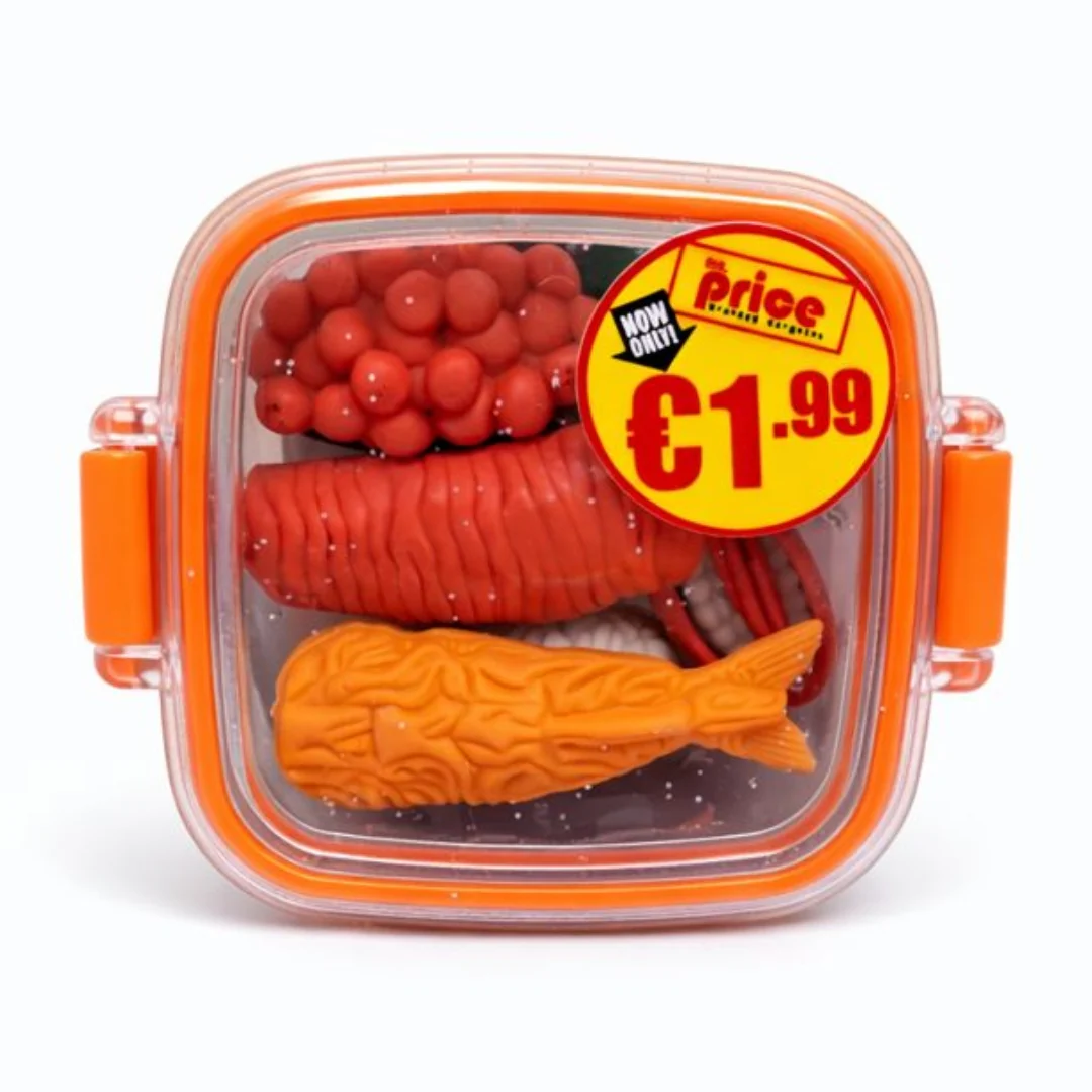 Orange Sushi Eraser Set