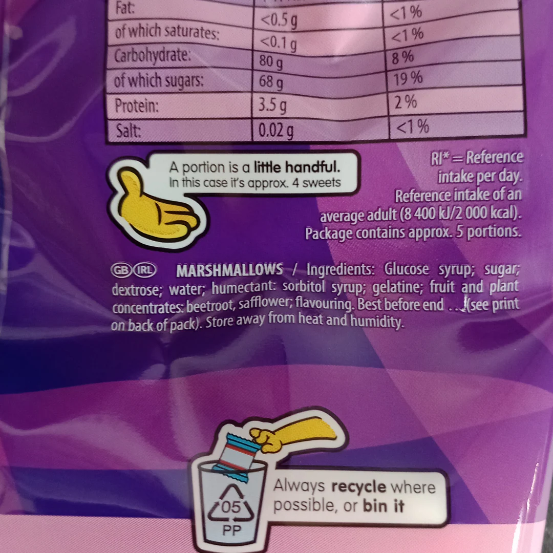 Chamallows Pink & White 140g by Haribo - Image 2