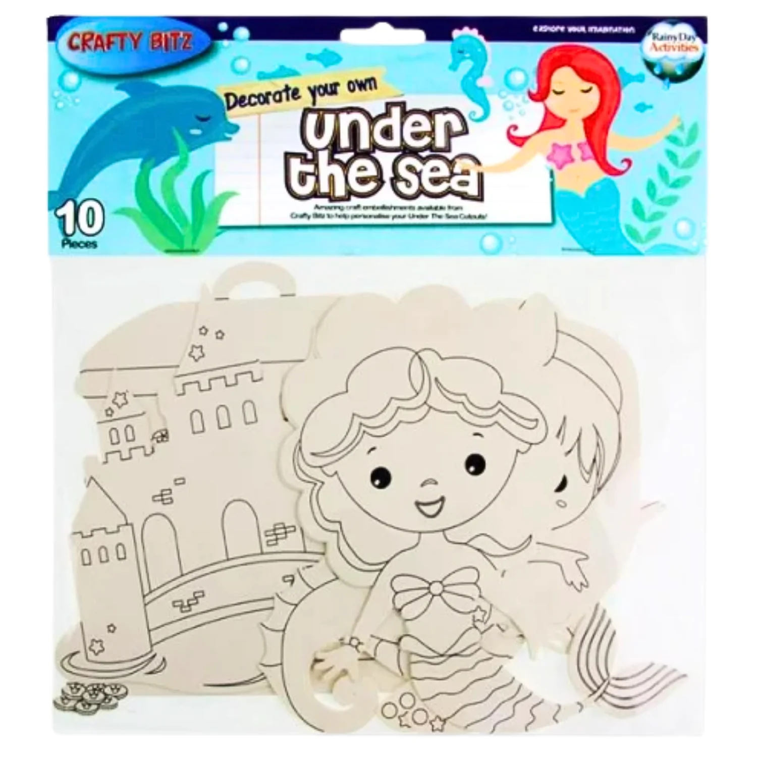 Crafty Bitz Pack of 10 Cut-Out Under the Sea Mermaids