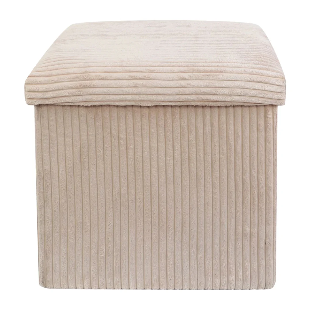 Cream Corduroy Foot Stool