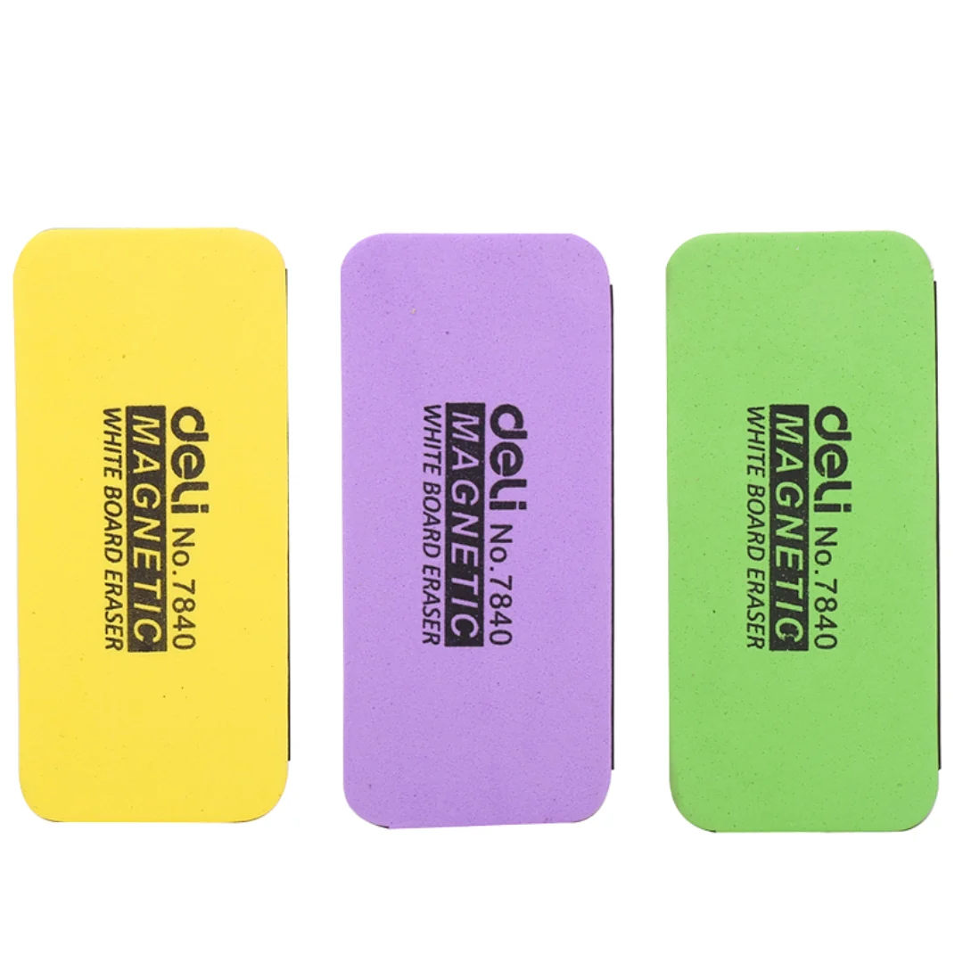Deli Magnetic Whiteboard Eraser Assorted Colours