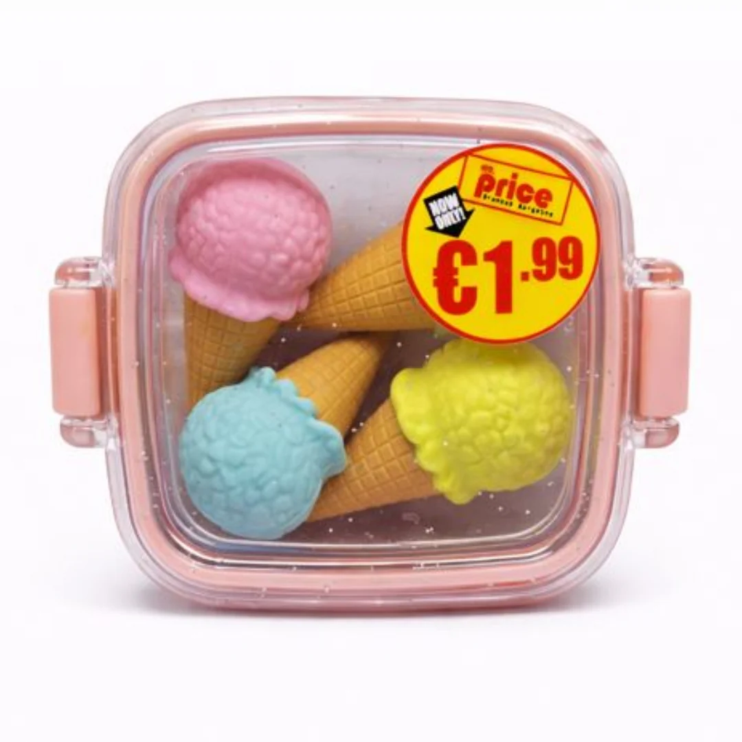 Ice Cream Sweets Eraser Set