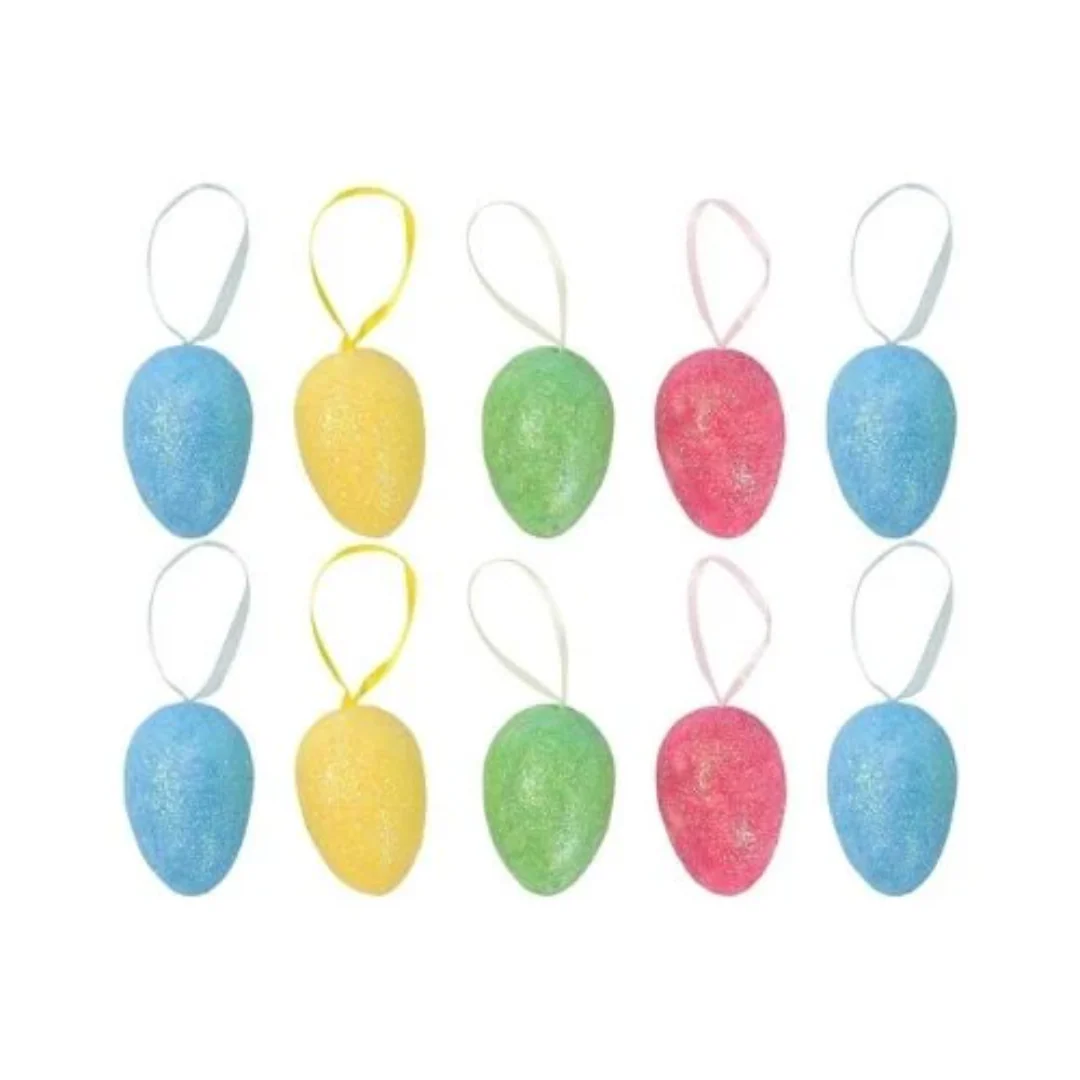 Easter Foam Hanging Egg Decor (10 Pack)