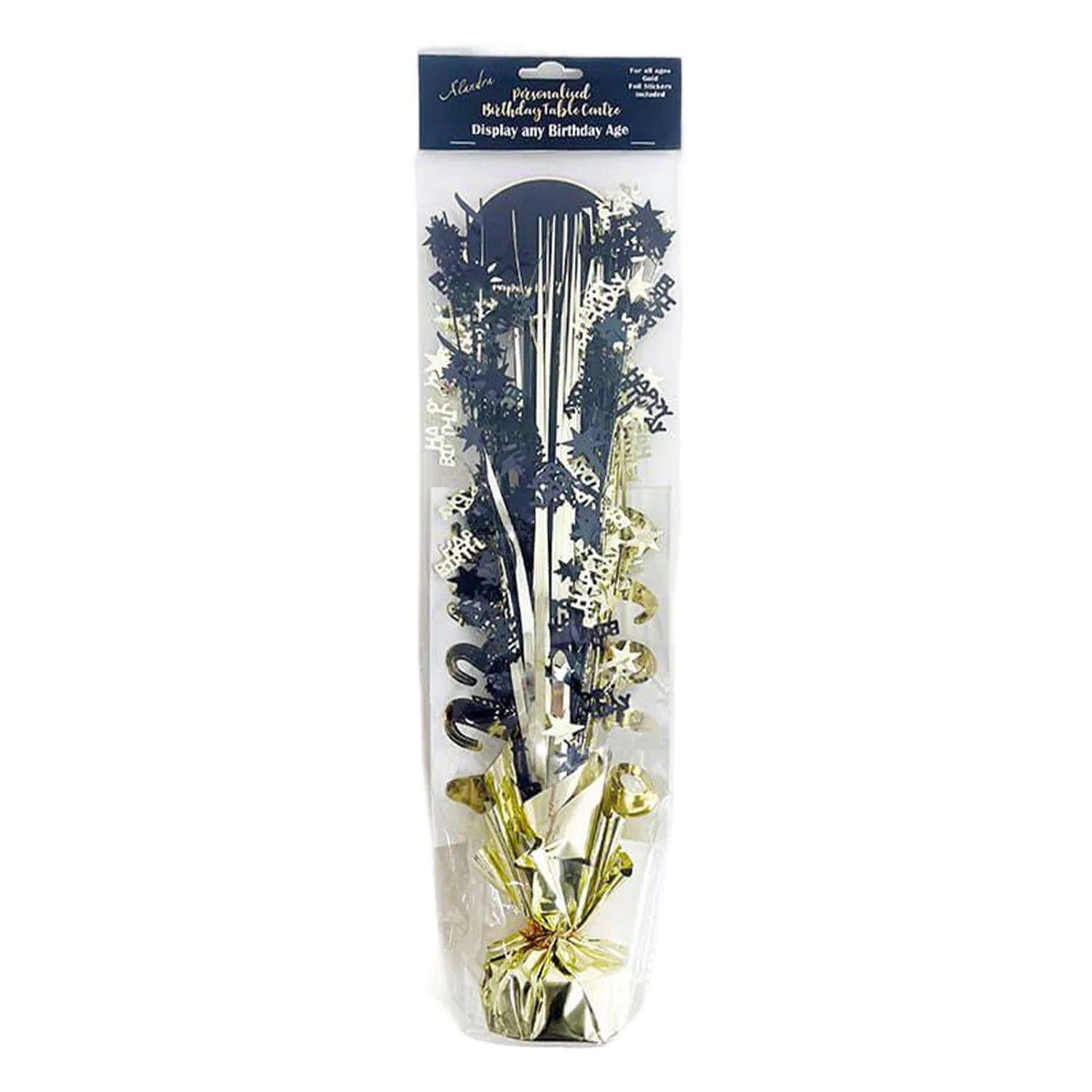 Gold & Black Personalised Table Centrepiece