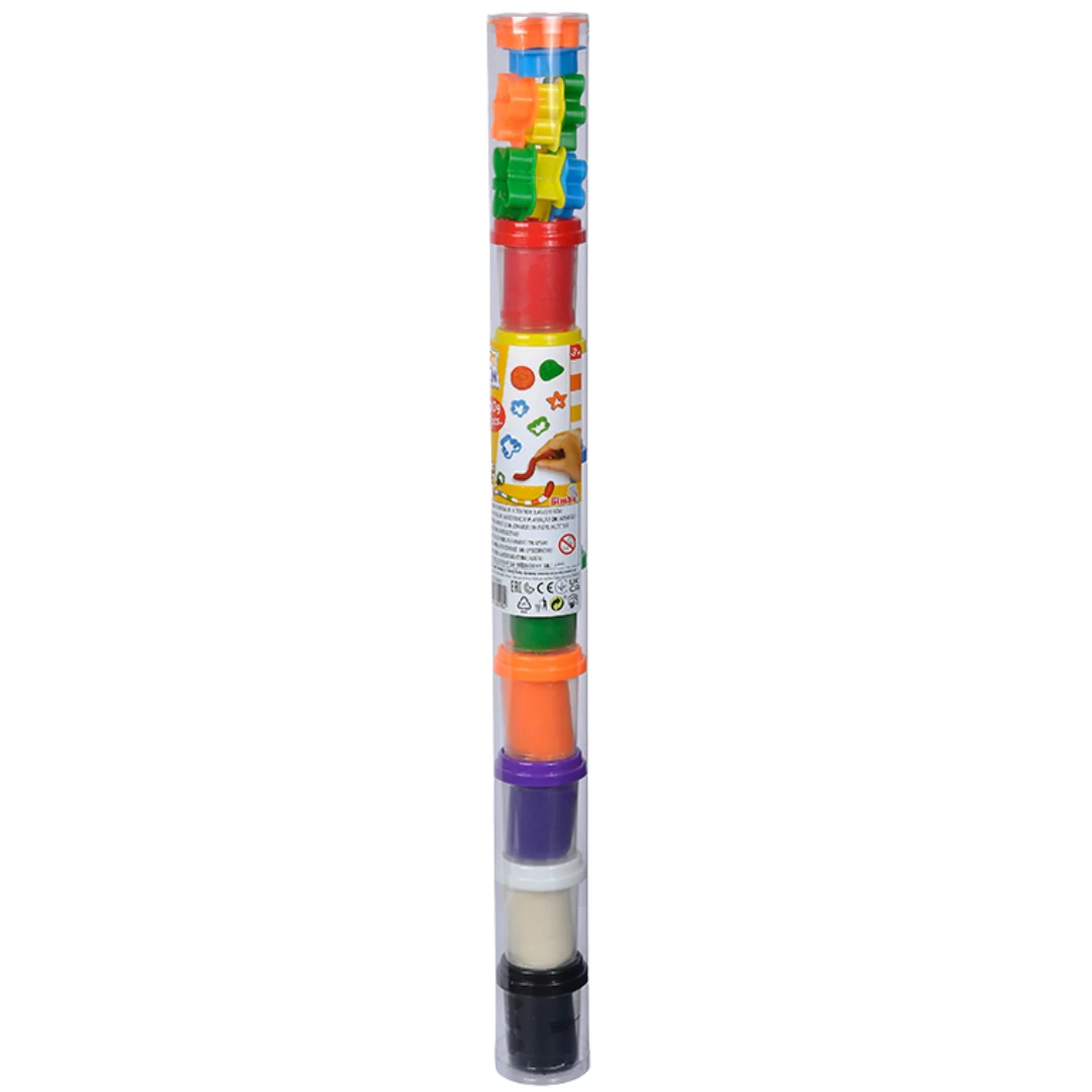Kids Playdough Tube 8pk 2oz + Cutter