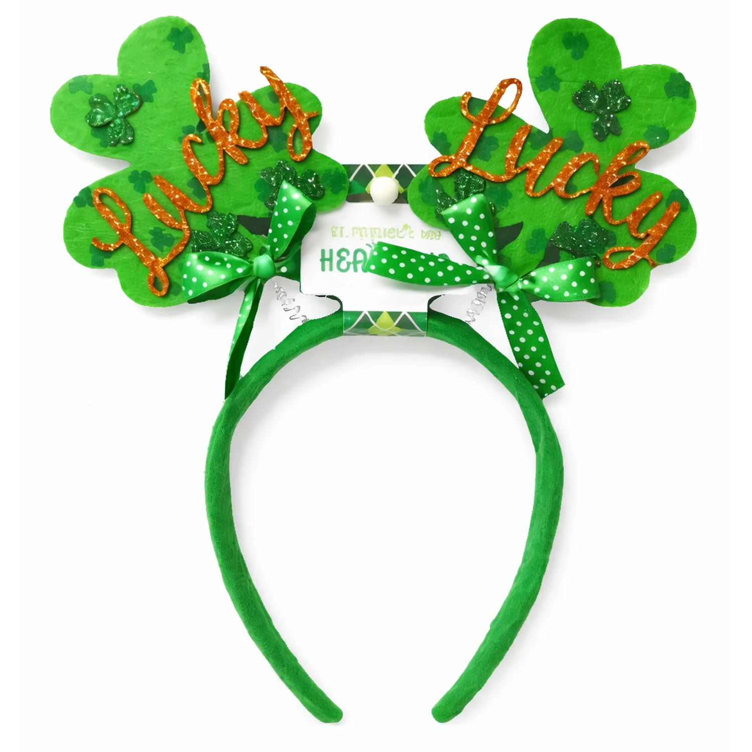 Irish Green Shamrock Headband