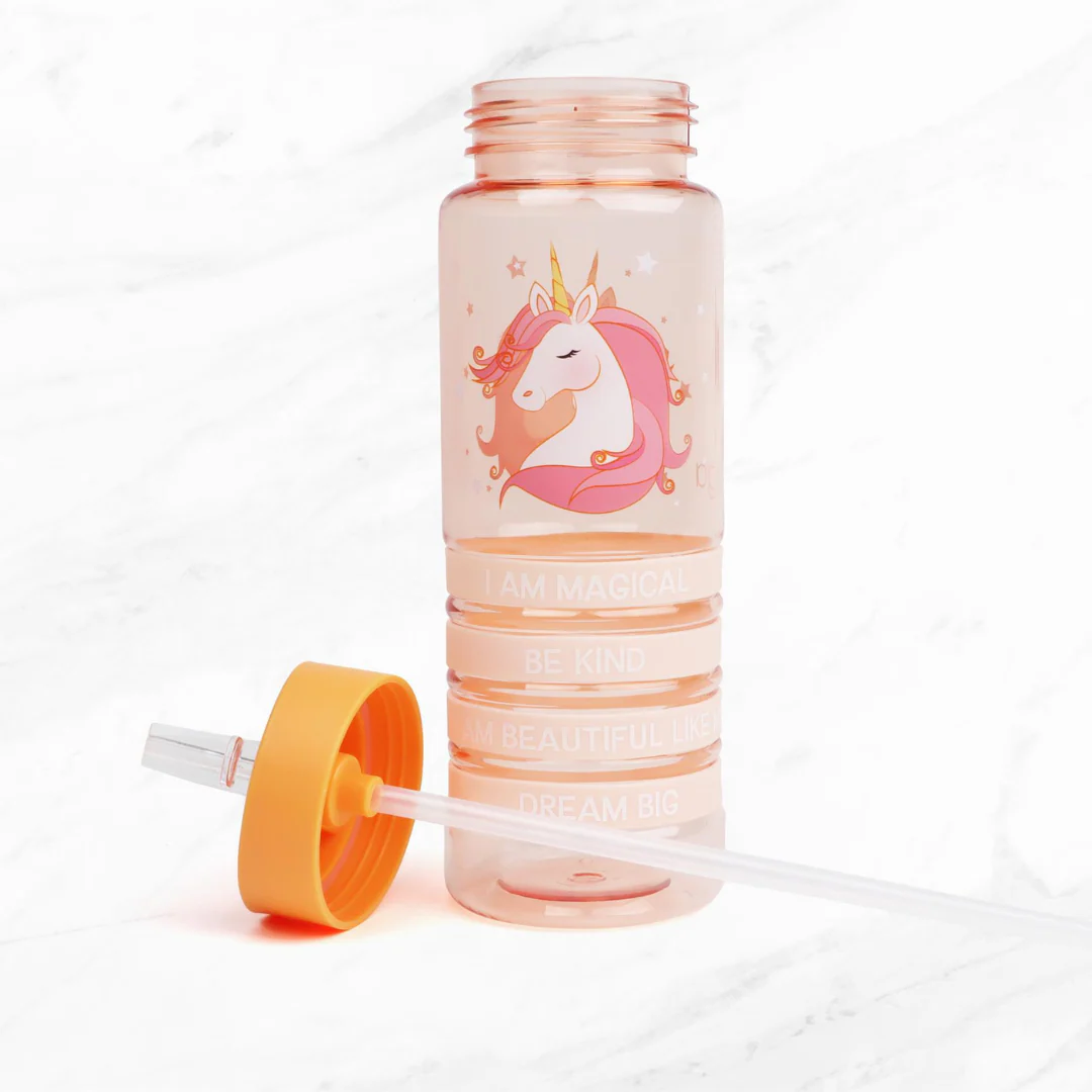 Myga Kids Wrist Band Bottle Orange w Unicorn - Image 3