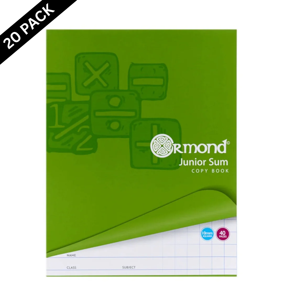 Ormond Junior Sum Copy Books 40 Pages ( 20 Pack )