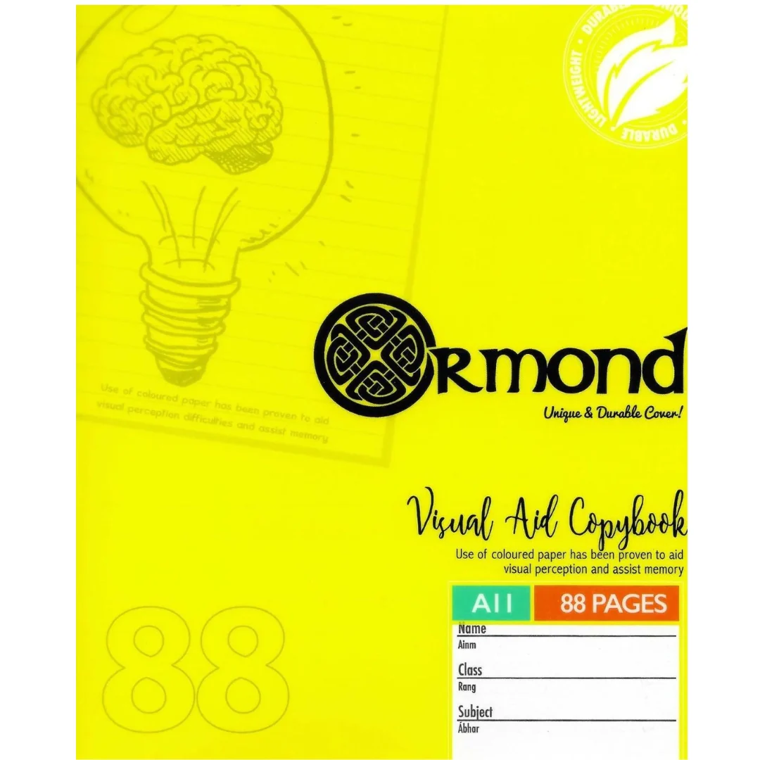 Ormond Yellow A11 Visual Memory Aid Copy Book – 88 Pages