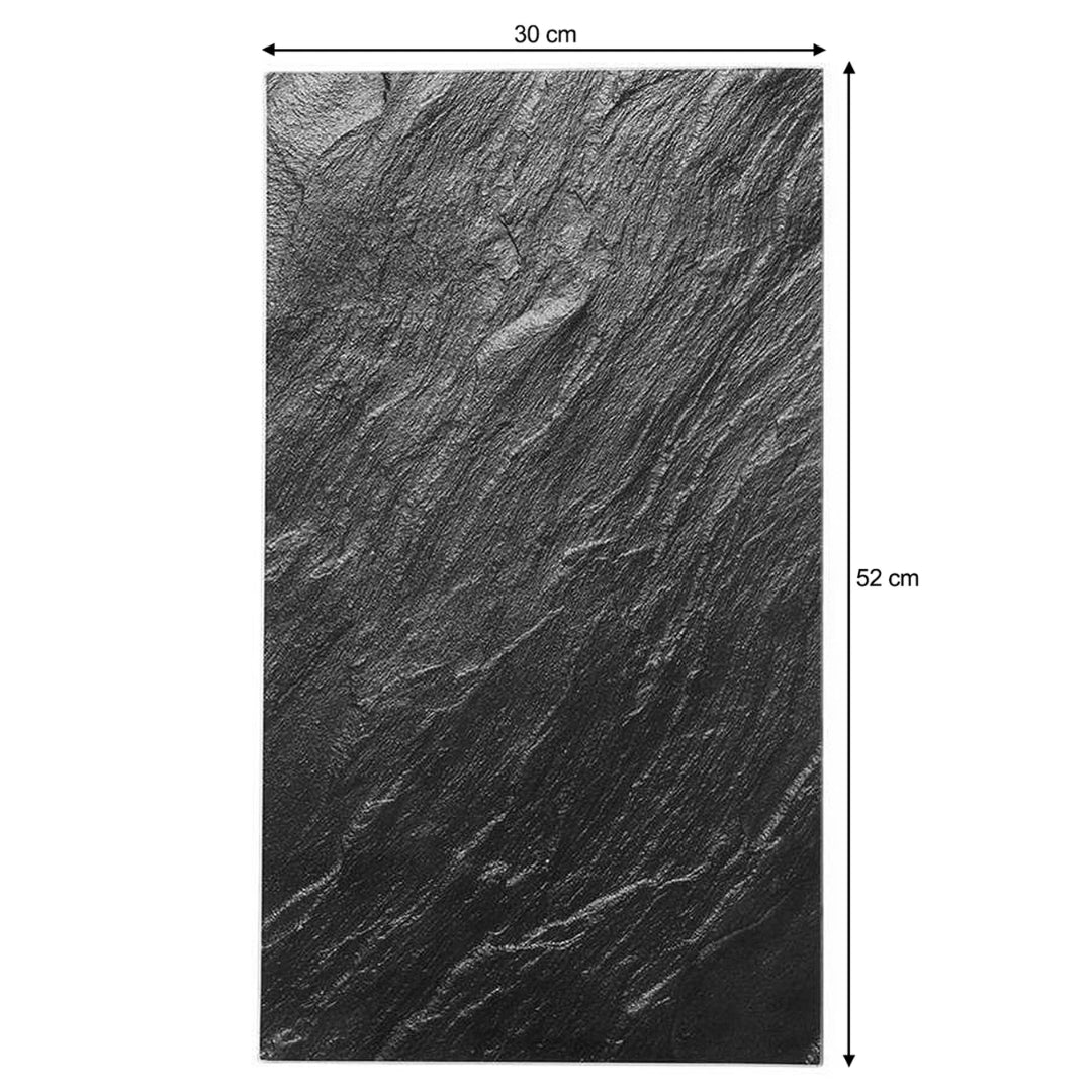 Pack 2 Glass Chopping Cutting Board Kitchen Hob Oven Cover Marble Black Slate - Image 6
