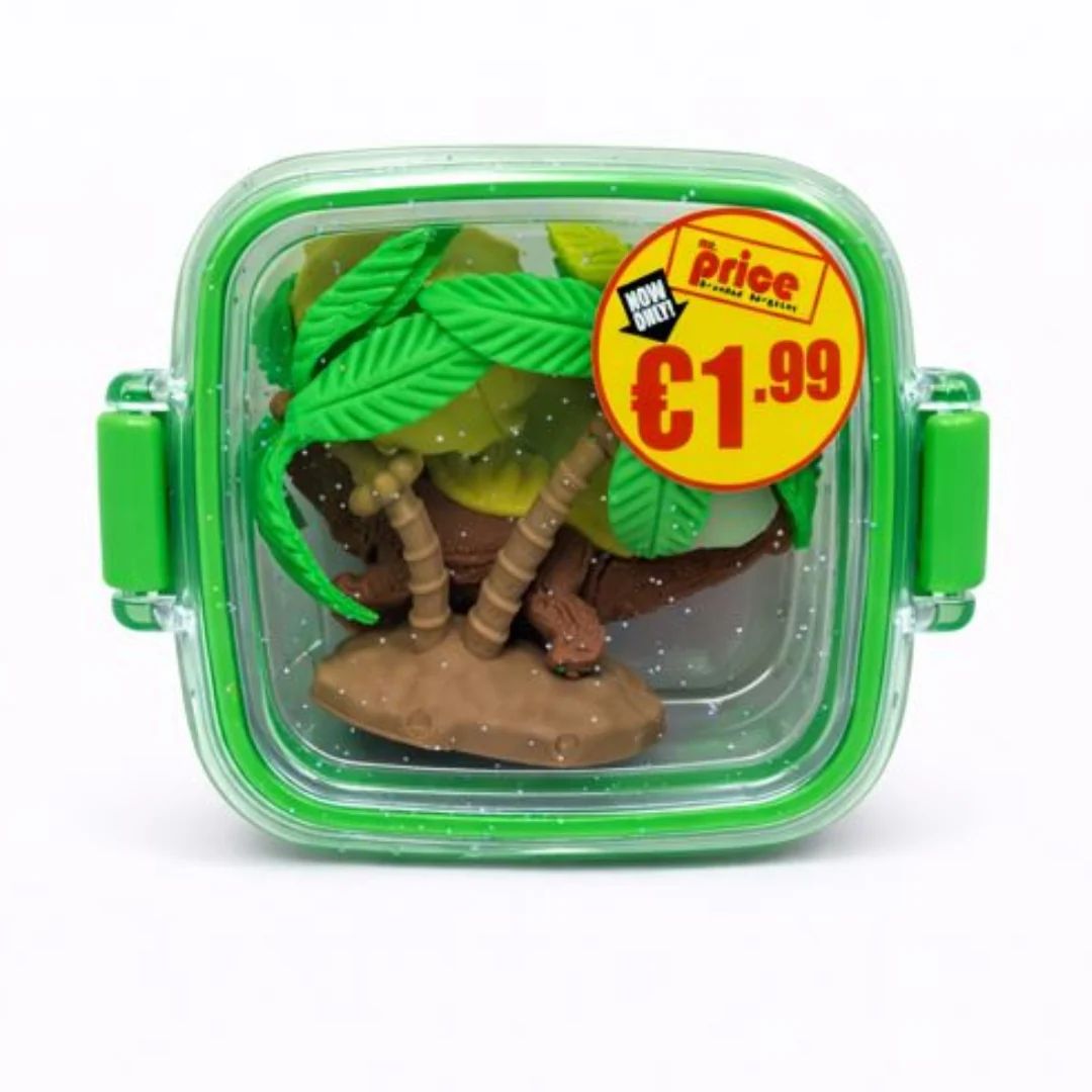 Palm Tree Dinosaur Eraser Set