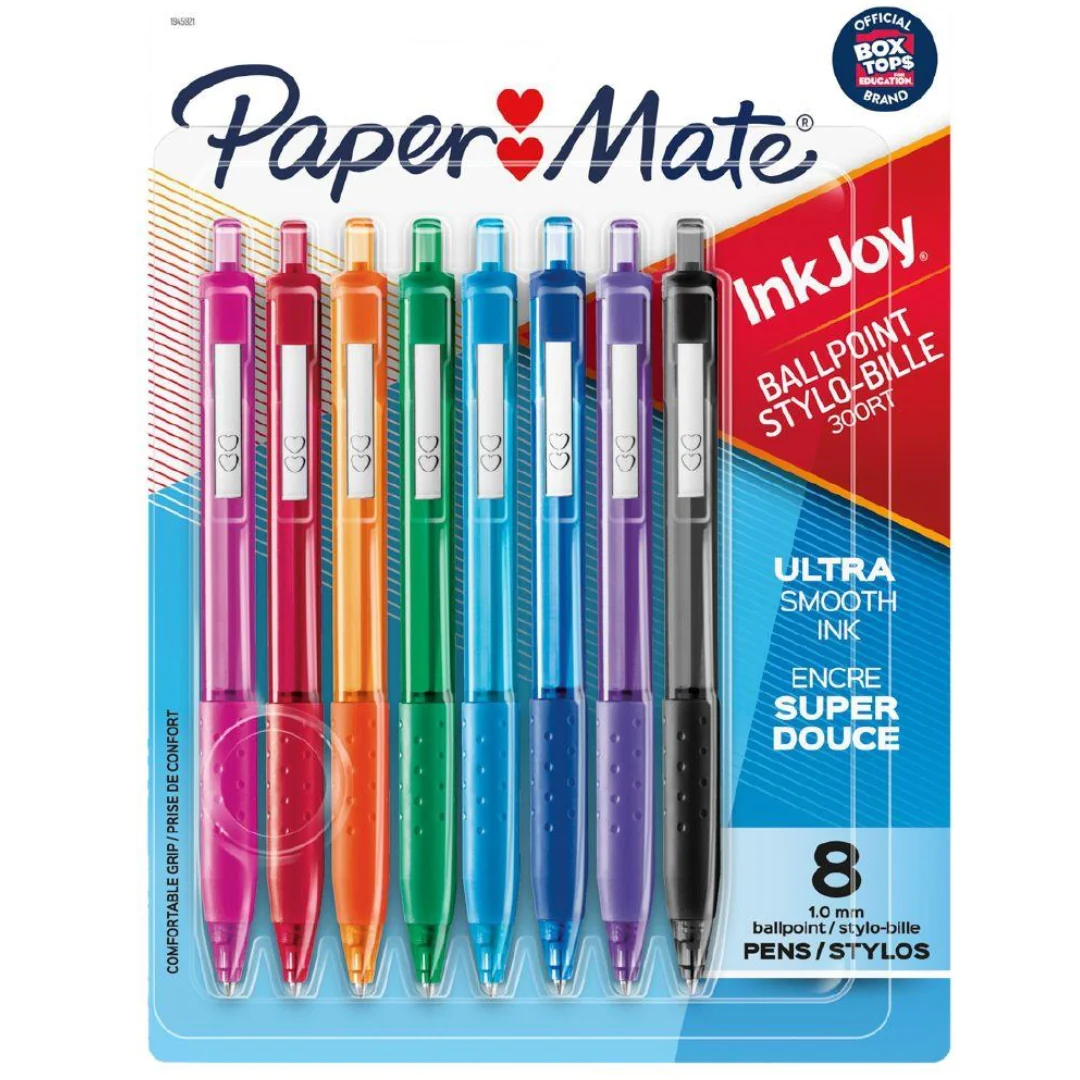 PaperMate InkJoy Ballpoint Pens – 8-Pack Assorted Colours