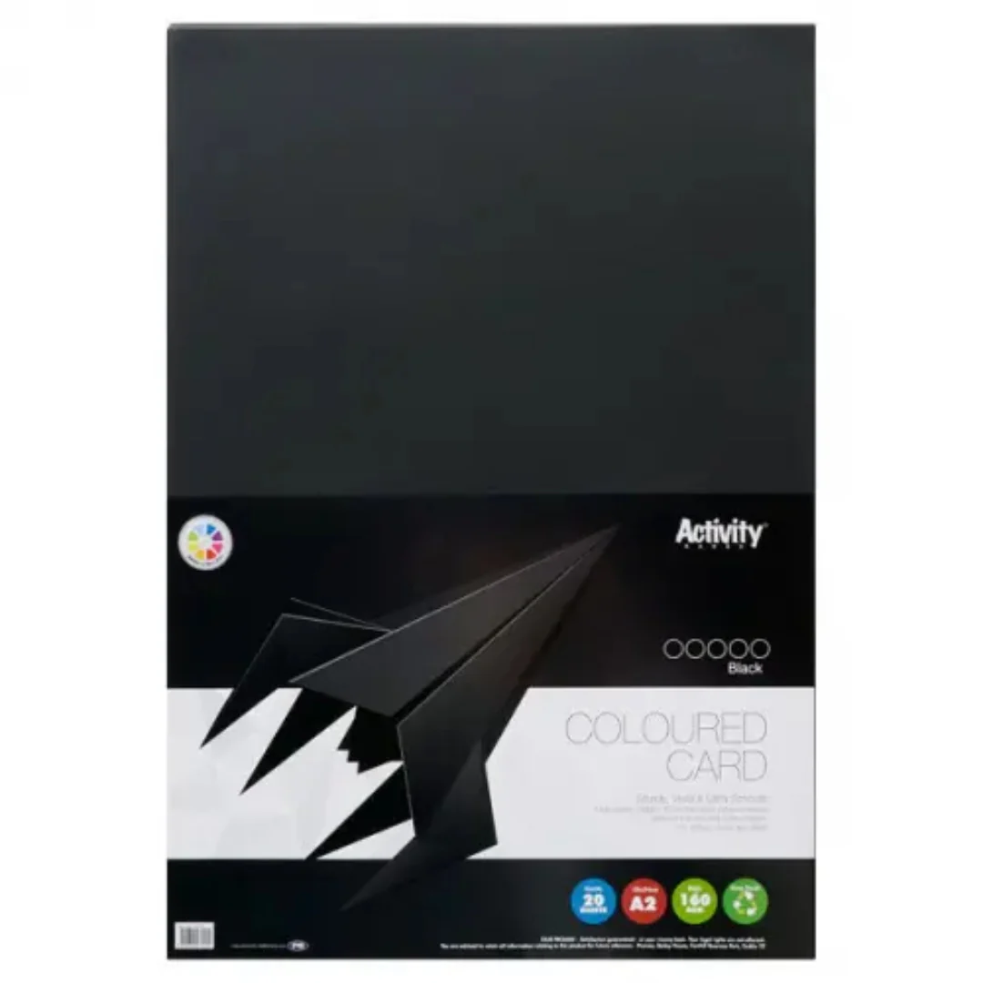 Premier Activity A2 Card 160 GSM 20 Sheets Black