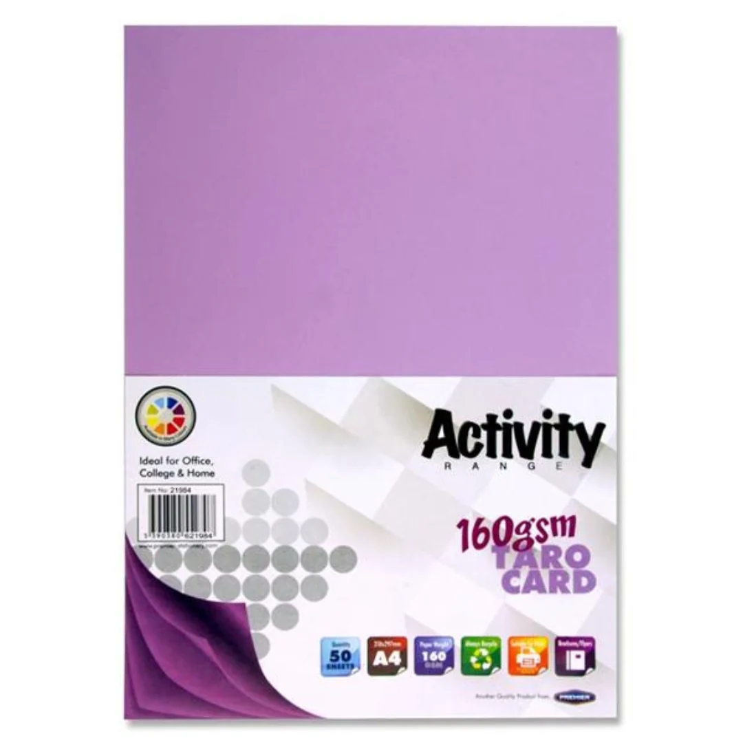 Premier Activity A4 Card 160 GSM 50 Sheets Taro