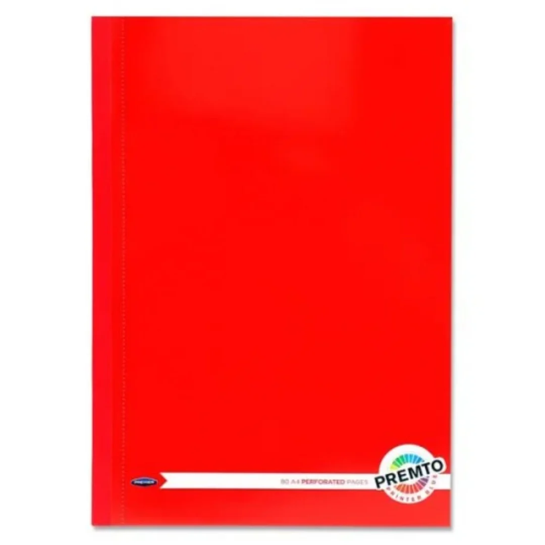 Premto A4 Perforated Soft Cover Notebook – 80 Pages Assorted - Image 3