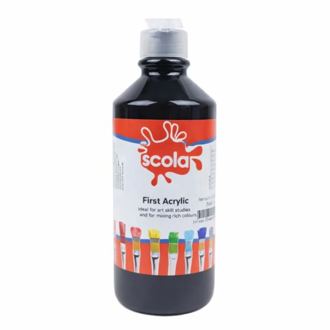 Scola 500ml Black Poster Paint