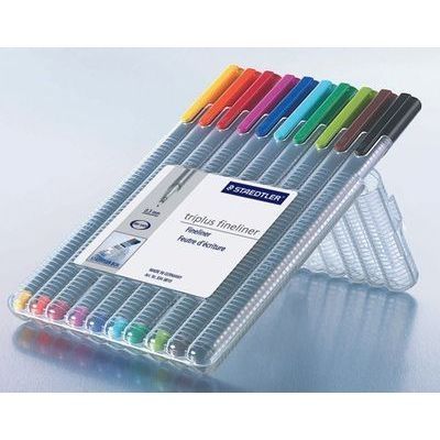 Staedtler 10-Piece Triplus Fineliner Pens