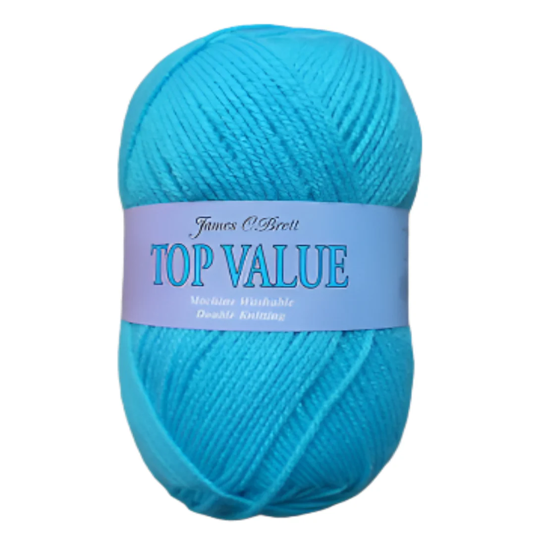 Top Value 100 Grams Double Knitting Wool 0846 Turquoise