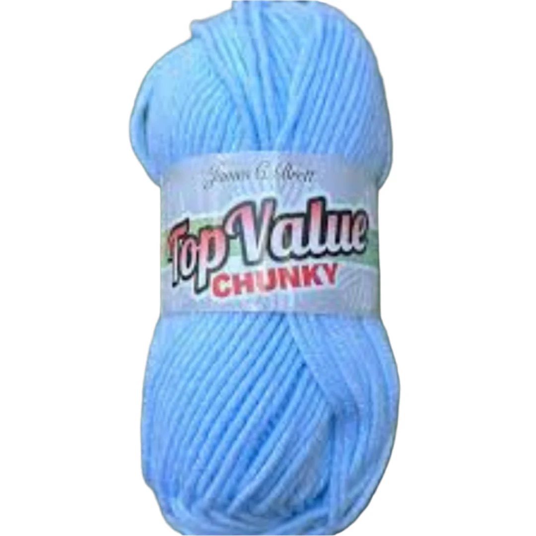 Top Value 100 Grams Double Knitting Wool TC05 Pale Blue