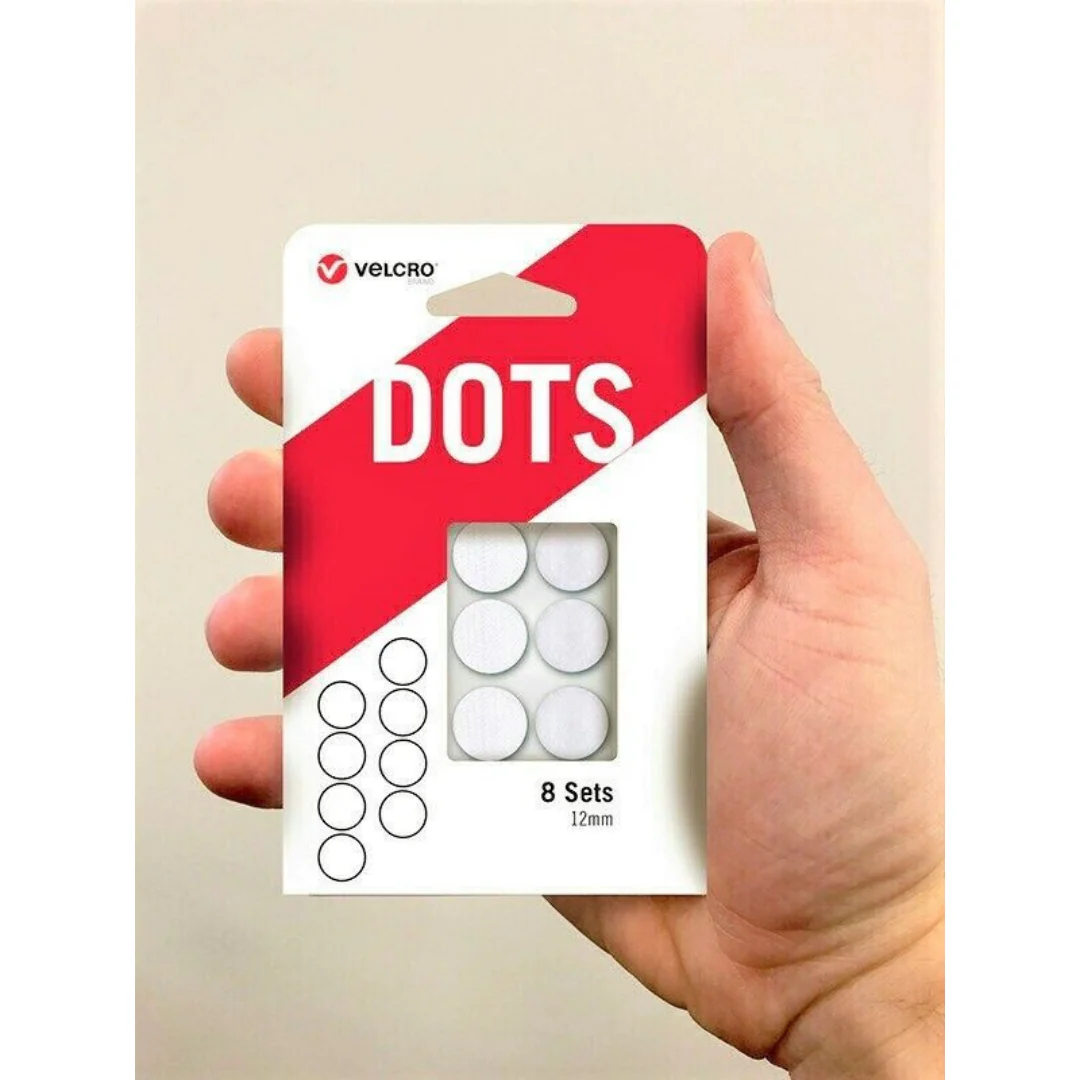 Velcro White Dots 12mm (8sets) - Image 2