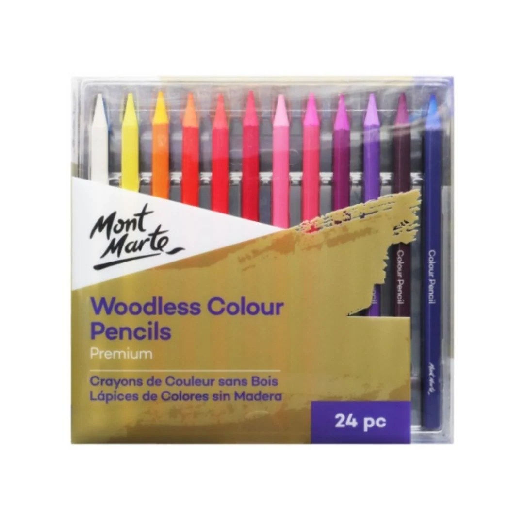 Woodless Colour Pencils 24pc by Mont Marte