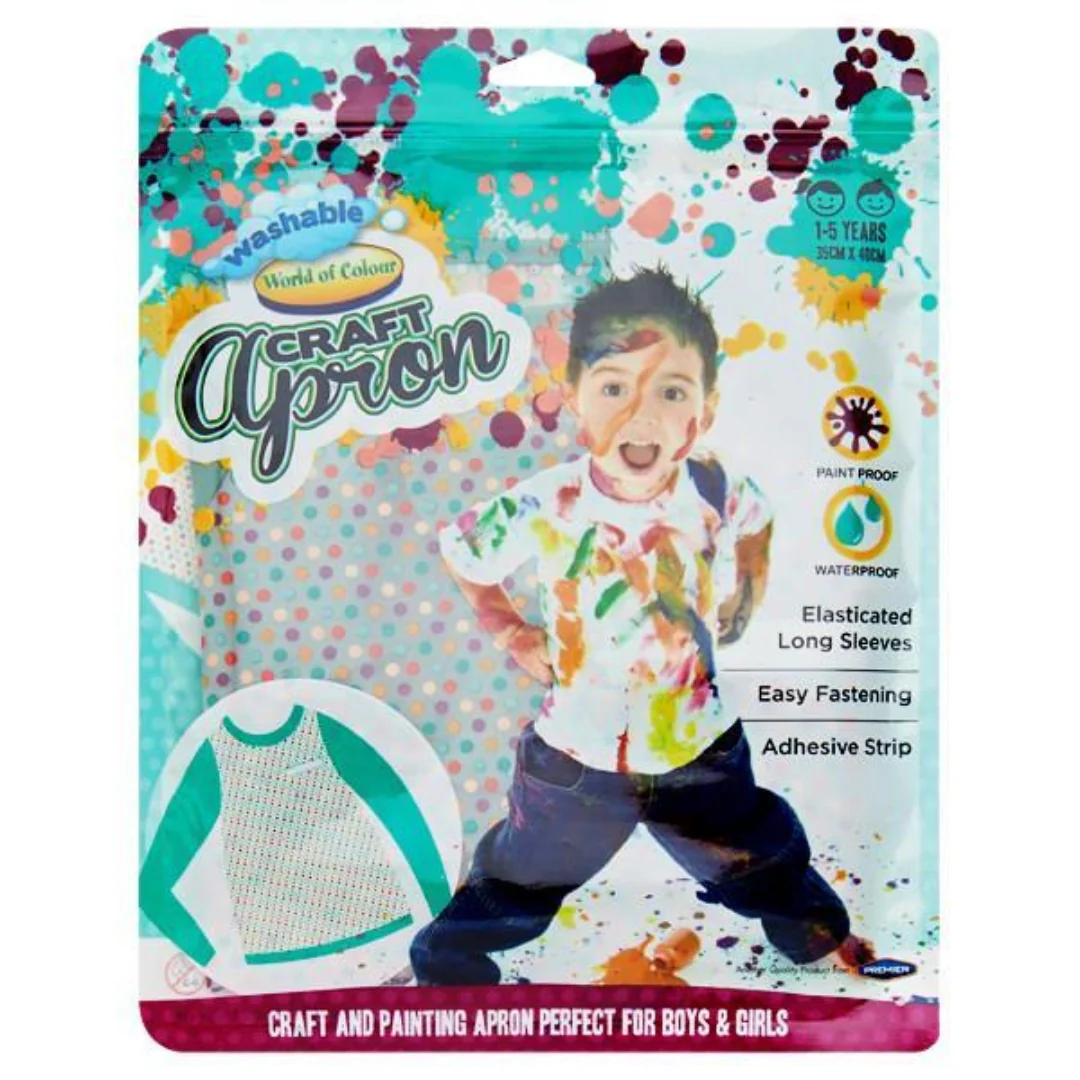 World of Colour Craft Apron – 35 x 40 cm (Ages 1–5)