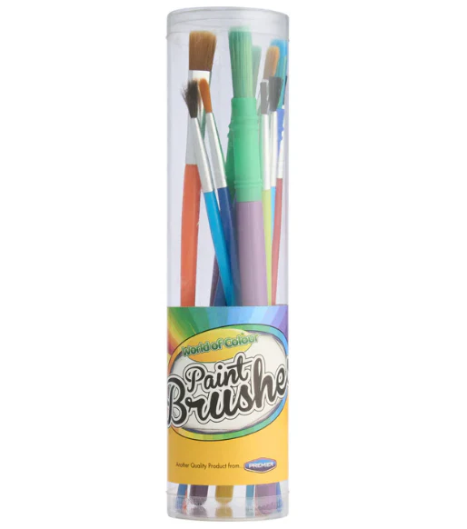 World of Colour Paint Brushes Tub of 11