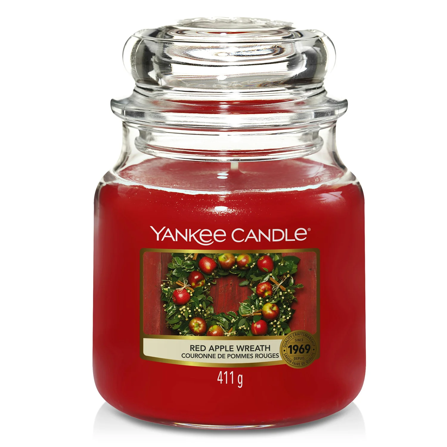 Yankee Medium JarRed Apple Wreath Scented Candle 6 Pack